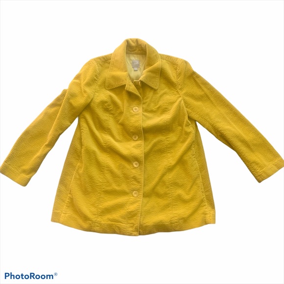 J. Jill Jackets & Coats J Jill Mustard Yellow Corduroy Jacket